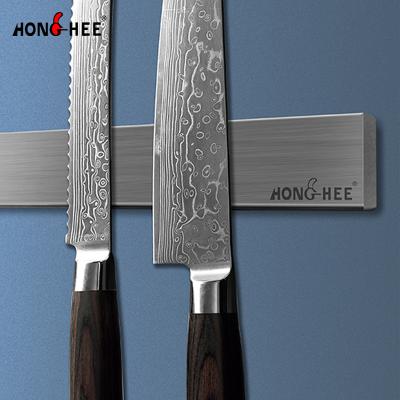 China Wall Mount Stainless Steel Super Durable Universal Knife Bar Magnetic Kitchen Knife Holder for sale
