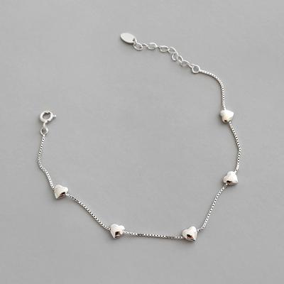 China FASHIONABLE Sterling Silver S925 Minimalist Creative Brilliant Box Women's Personality Love Bracelet Bangle for sale