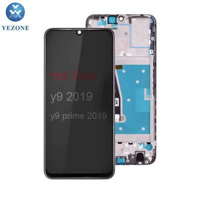 China for huawei y9 2019 main lcd screen with frame pantalla De for huawei y9 2019 psmart z ekran main touch screen assembly 6.59 inch for sale