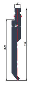 Chine WAL237.80.R1 Poinçon de presse plieuse de type européen avec angle de 80° 42CrMo à vendre