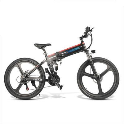 China New Folding Electric Bike 48V10AH Aluminum Alloy Aluminum Alloy 500W 21 Speed Electric Mountain Riding Commuter Foldable Electric Bike for sale