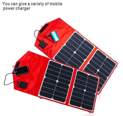 China High Efficiency Foldable Solar Panel Charger USB Port PET Laminated 26W for sale