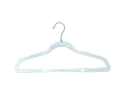 China Bathroom factory manufactures coated hangers wholesale with flashing blue clear hangers for sale