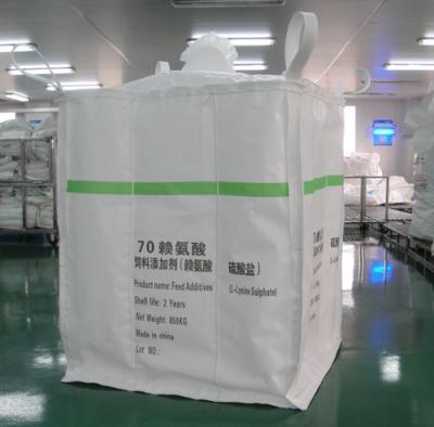 China Net baffle bag Type A 1 ton PP bulk bag for packaging chemical products L-Lysine sulphate for sale