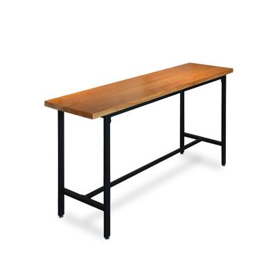 China Modern Customizable Size And Color Customizable High Quality Wrought Iron Bar Table Material Solid Wood Chair for sale
