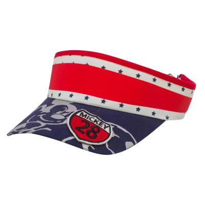 China Barred Lace Embroidered Madame Sun Visor Cap Custom Sports Cotton Visor for sale
