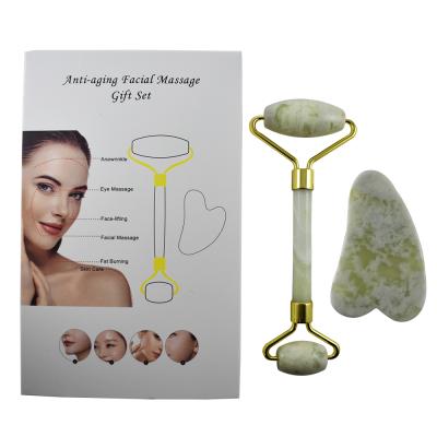 China Whitening Plant Supplies Natural Double Head Scraping Stone Skin Facial Tool for sale
