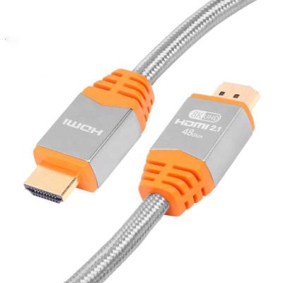 China Silver 3D 7840P 8K Nylon Speaker Mesh High Speed Hdmi Cable Hdmi 2.1 For Muti-media for sale