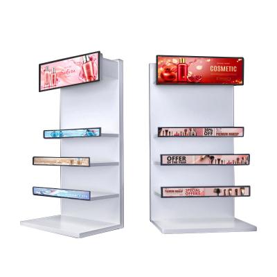 China Indoor Smart 29inch LCD Screen Stretched LCD Display Price Tag LCD Panel Sign Strip Advertising Digital Signage bar for sale