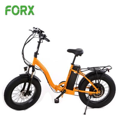 China Folding Ebike 20 Inch Fat Tire 500W Mini Snow Beach Bike Multifunctional Portable Electric Cruiser Exercise for sale