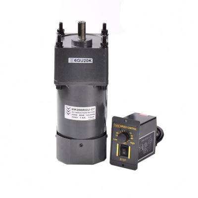 China Low RPM 12/15rpm Totally Enclosed Bemonoc 6W 110V 50/60HZ High Torque AC Gear Reducer Motor With Speed Controller CW CCW For Production Line for sale