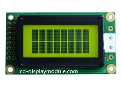 China Yellow Green Dot Matrix LCD Display Module 8x2 Character 4bit 8bit MPU for sale