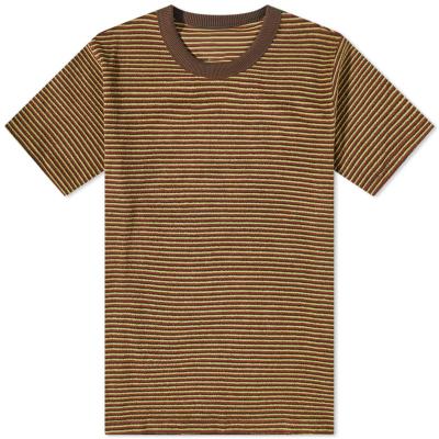 China New wholesale popular unisex T-shirts QUICK DRY corduroy casual short sleeve striped T-shirts for sale