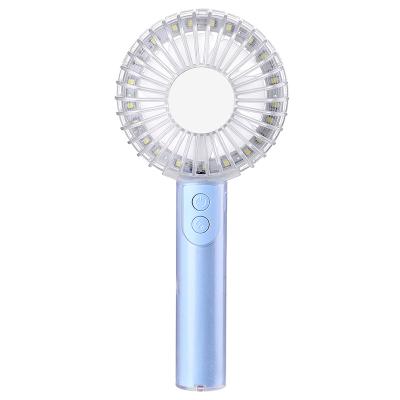 China New Cooling Mobile Head Fan Water Spray Fan Handheld Summer With Mobile Phone Holder USB Fan Makeup Mirror Base Outdoor Portable Charging Fan for sale