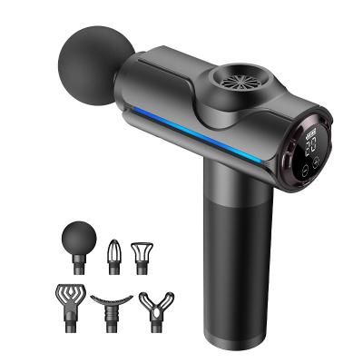China New Sports Car Fitness Touch 20 Wireless Handheld Massager 3000mah Speed Regulation Battery Cable Screen Gun Massage Therapy for sale