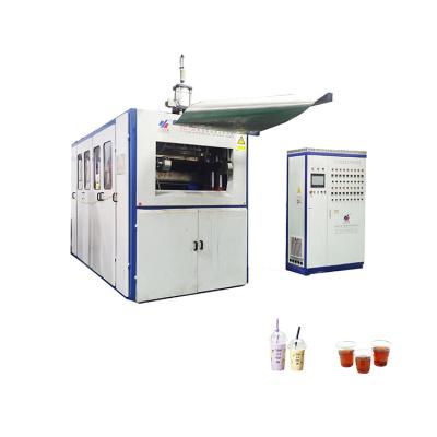 China Gebruikte thermoformmachine voor plastic bekertjes/glasformmachine/thermoformmachine voor voedselbakken Te koop