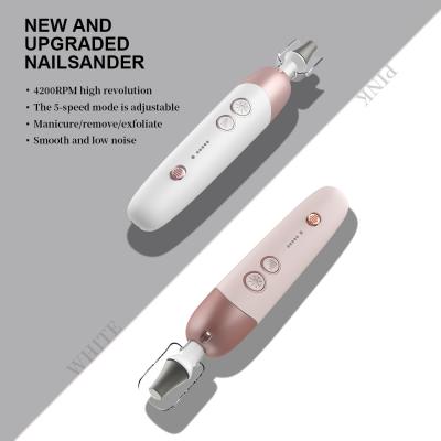 Cina USB Rechargeable 5 Modes Low Noise Portable Nail Polishing Electric Nail Drill in vendita