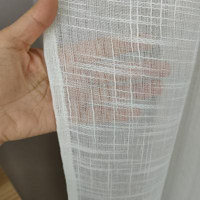 China Wholesale 100% Pure White Fashion Polyester Environmentally Friendly Soft Linen Living Room Curtains for sale