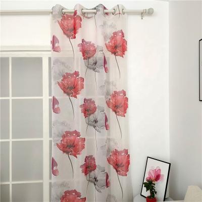 China Wholesale Customizable Curtain Flower Stripe Blackout Bedroom Blackout Curtain Cheap Window Curtain Fabric for sale