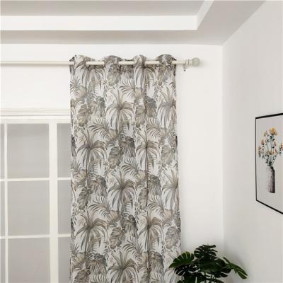 China Blackout patterns can be factory customized printing wholesale tulle curtain bedroom living room translucent curtain fabric for sale