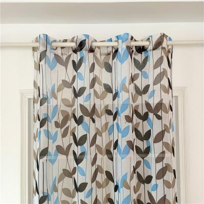 China New Style Fashion European Pure Natural Polyester Bedroom Multi Color Sheet Printing Curtains for sale