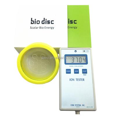 China Alpha Spin Disc 2 Bio Health Care Glass Energy Disc with 3500cc Negative Ions Health Care Glass Scalar Magnitude Clear Round Energy for sale