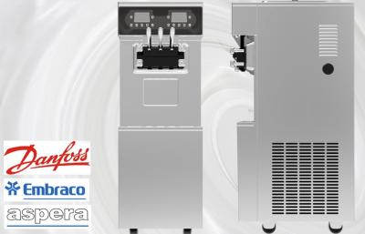 Chine Machines de yogourt glacé de rendement élevé avec le refroidissement par l'eau/gardant le système frais à vendre