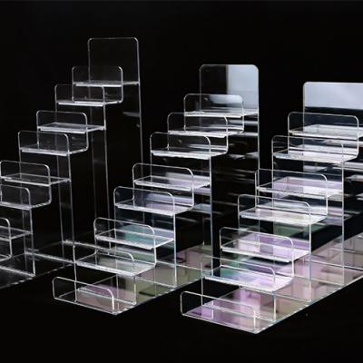 China 100% pure acrylic clear acrylic cell phone shelf, clear acrylic tier display stand for sale