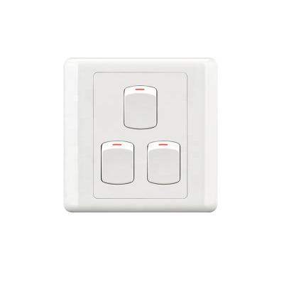 China PC And Bangladesh 3 Band 1 Way Copper Switch 10/16A UK Standard for sale