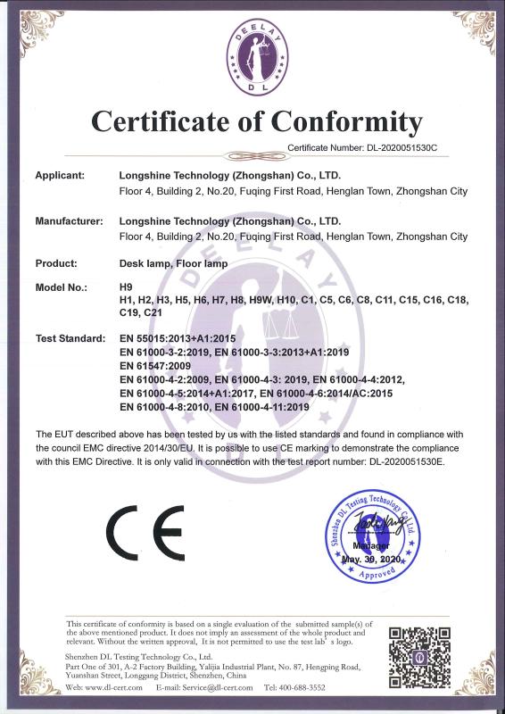 CE - Longshine Technology (Zhongshan) Co., Ltd.