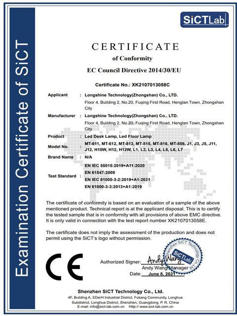CE - Longshine Technology (Zhongshan) Co., Ltd.