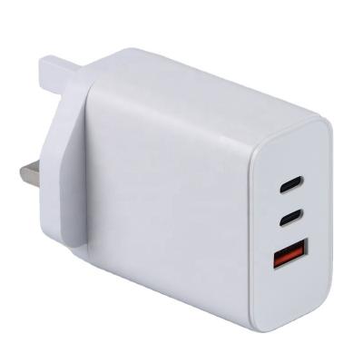 China High Speed Travel Charging Travel Charger 65w Gan Adapter UK Plug GaN 65W PD Wall Charger 3 Ports Tablet PC Laptop Charger For Smartphone Laptop for sale