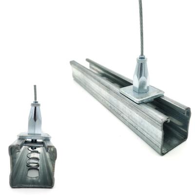 China Steel Wire Suspension Kit C Channel Structure Hanging Connector Cable Gripper Systems With Unistrut for sale