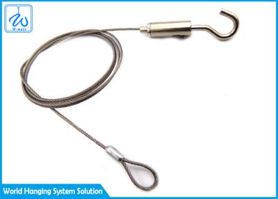 China Stainless Steel Ceiling Light Suspension Kit Wire Rope Clips With Loop And Hook for sale