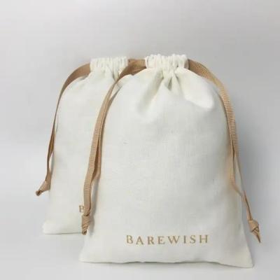 China Custom Logo Printed Cotton Linen Candle Durable Soap Pouch Eco Friendly Gift Drawstring Bag for sale