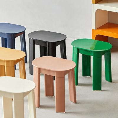 China Medieval Style ABS Green Stools Chair Stools Nordic Design Detachable Material Plastic Round Detachable Bar Retro Design for sale