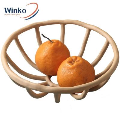 China Creative Resin Nordic Living Room Household Storage Baskets Coffee Table Dish Cavity Stored Fruit Basket For Home Decoration for sale