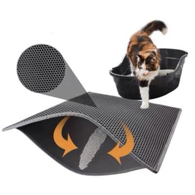 China fashionable & Double Layer Luxury Trapper Waterproof Bottom Layer Easy Cleaning Protect Foldable Floor Cat Bed Mat Garbage Pet Pet Trash Mat for sale