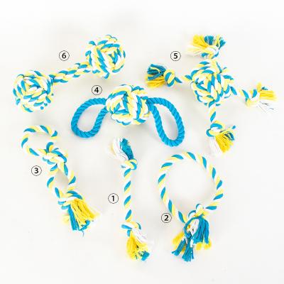 China Sustainable Dog Rope Toys Cotton Hard Rope Interactive Durable Dog Toys for sale