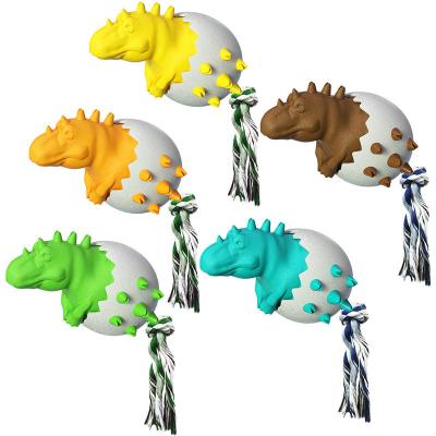 China Viable Homipooty Dog Chew Toys For Chewers Breed Aggressive Medium Large Dog Teeth Grinding Toys Dinosaur Eggs for sale