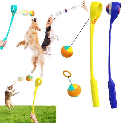 China Franklin Pet Supply Dog Fetch Toy Tennis Ball Launcher Play Viable Effort With Your Dog Fetch Ball Launcher for sale