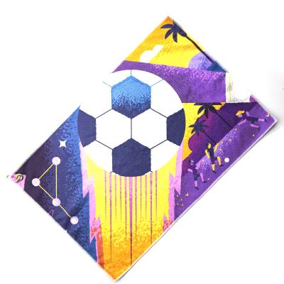 China Other Custom Printed Waffle Golf Face Towel Sports Cooling Towel Custom Sweat Absorbent Microfiber Golf Towel With Clip for sale