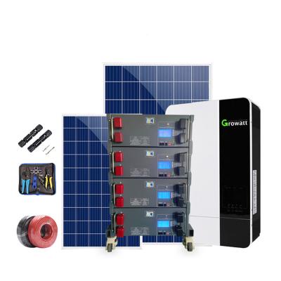 China Home Solar Panel Off Grid Solar System Home Power 5Kw 8Kw 10Kw Complete Energy System For Home Roof inverters Photovoltaic Panel for sale