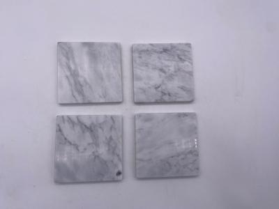 China Eco Friendly Insulated Plain Stone Coasters Natural Marble Moisture Resistant for sale