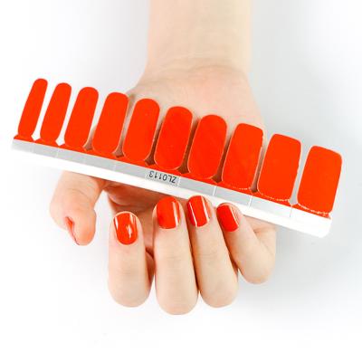China Easy Apply Amazon Factory Direct Sales Best Selling Solid Color 2021 New Simple Nail Polish Film Nail Stickers Color Mixed for sale