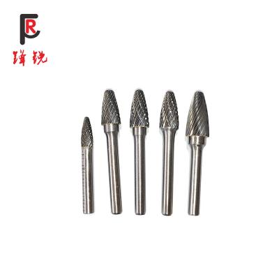 China Deburring China Factory Price Tungsten Carbide Grinding Head Type F1625 Single Cut Double Cut Polished Tungsten Carbide Rotary Files for sale
