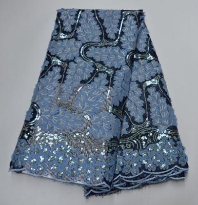China 2020 Viable String Lace Fabric Sequin Embroidered To Mesh Net Lace For Dress Dress AG6318 for sale