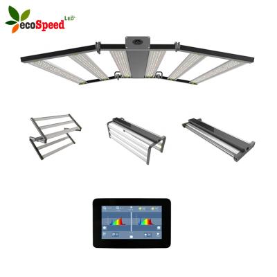 China Ecospeed 2021 650W 720W 800W Chips Customization High Efficiency Spectrum Dimming Button Full 2 Times Bendable LED Grow Light for sale