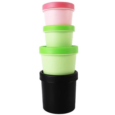 China Cosmetic Jar 50g Plastic Matte Pink Jars Wide Mouth Powder Cosmetic Cream Jar for sale