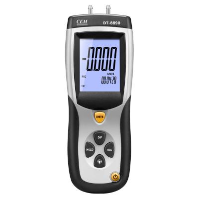China DT-8890 Low EMC Socket Gas Digital Manometerl Professional Professional Differential Air Pressure Gauges with 11 Units and Usb to One PC for sale